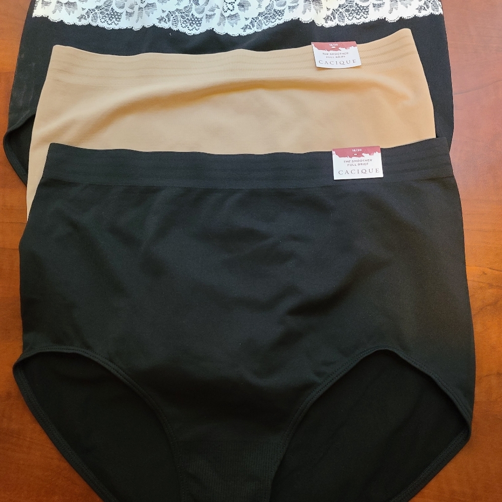 3 Pairs Cacique Smoother Briefs Sz 14/16 LN!!
